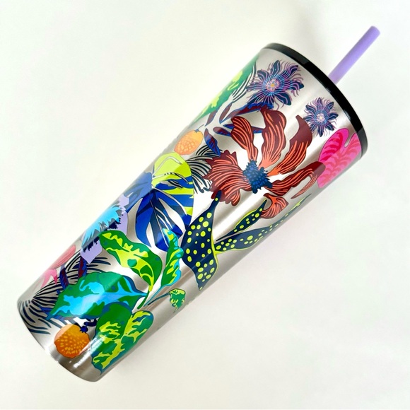 STARBUCKS 24oz TUMBLER LIMITED EDITION BEST MOST FAVORITE BRIGHT MULTICOLOR - Picture 3 of 5